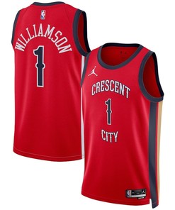 New Orleans Pelicans #1 Zion Williamson Unisex Swingman Jersey - Red - Statement Edition