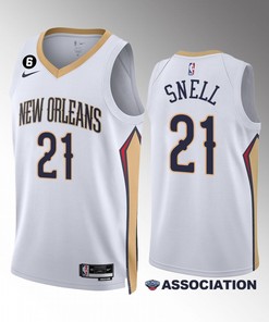 New Orleans Pelicans 2022-23 Tony Snell 21 Association Edition White Jersey Swingman
