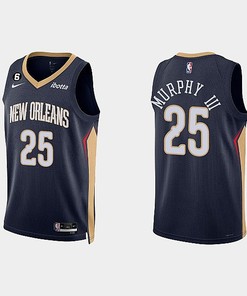 New Orleans Pelicans 25 Trey Murphy III 2022-23 Icon Edition Navy Men Jersey