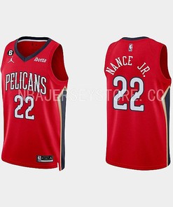 New Orleans Pelicans Larry Nance Jr. 22 Red 2022-23 Statement Edition Men Jersey