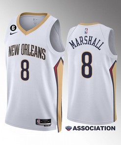New Orleans Pelicans Naji Marshall 8 Association Edition White 2022-23 Jersey Swingman