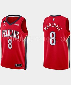 New Orleans Pelicans Naji Marshall 8 Red 2022-23 Statement Edition Men Jersey