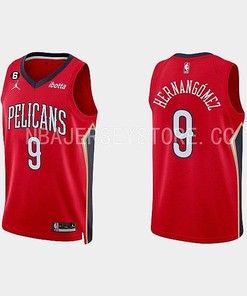 New Orleans Pelicans Willy Hernangomez 9 Red 2022-23 Statement Edition Men Jersey