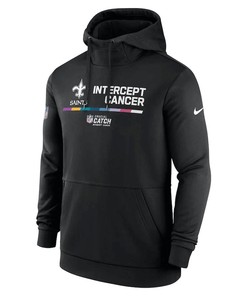 New Orleans Saints 2022 NFL Crucial Catch Therma Performance Pullover Hoodie - Black
