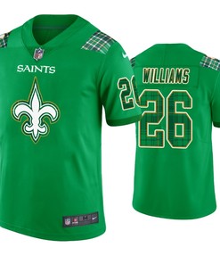 New Orleans Saints #26 P.j. Williams Jersey St. Patricks Day Kelly Green Lucky - Men
