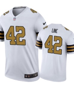 New Orleans Saints #42 Zach Line Nike Color Rush White Jersey