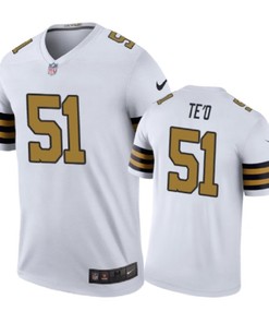 New Orleans Saints #51 Manti Teo Nike Color Rush White Jersey