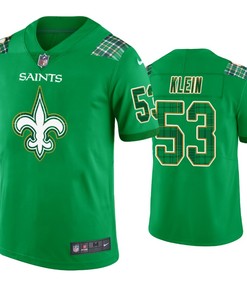 New Orleans Saints #53 A.j. Klein Jersey St. Patricks Day Kelly Green Lucky - Men