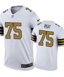 New Orleans Saints #75 Andrus Peat Nike Color Rush White Jersey