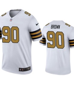 New Orleans Saints #90 Malcom Brown White Color Rush Legend Jersey - Men