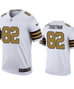 New Orleans Saints Adam Trautman White Color Rush Legend Jersey