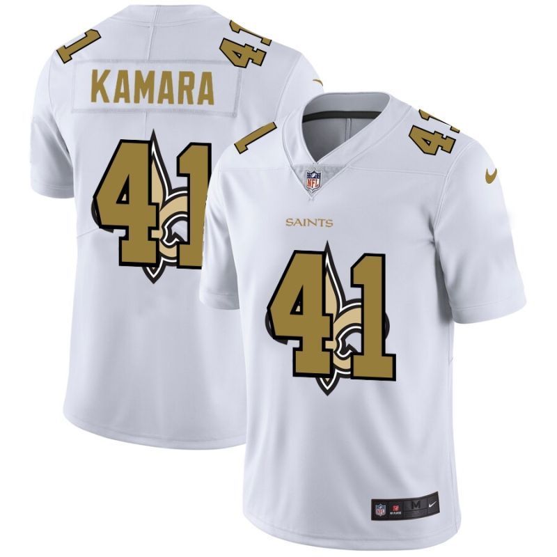 New Orleans Saints Alvin Kamara #41 Nfl 2020 White Jersey