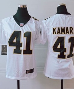 New Orleans Saints Alvin Kamara #41 Nfl 2020 White Womens Jersey