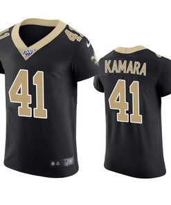 New Orleans Saints Alvin Kamara Black 100th Season Vapor Elite Jersey
