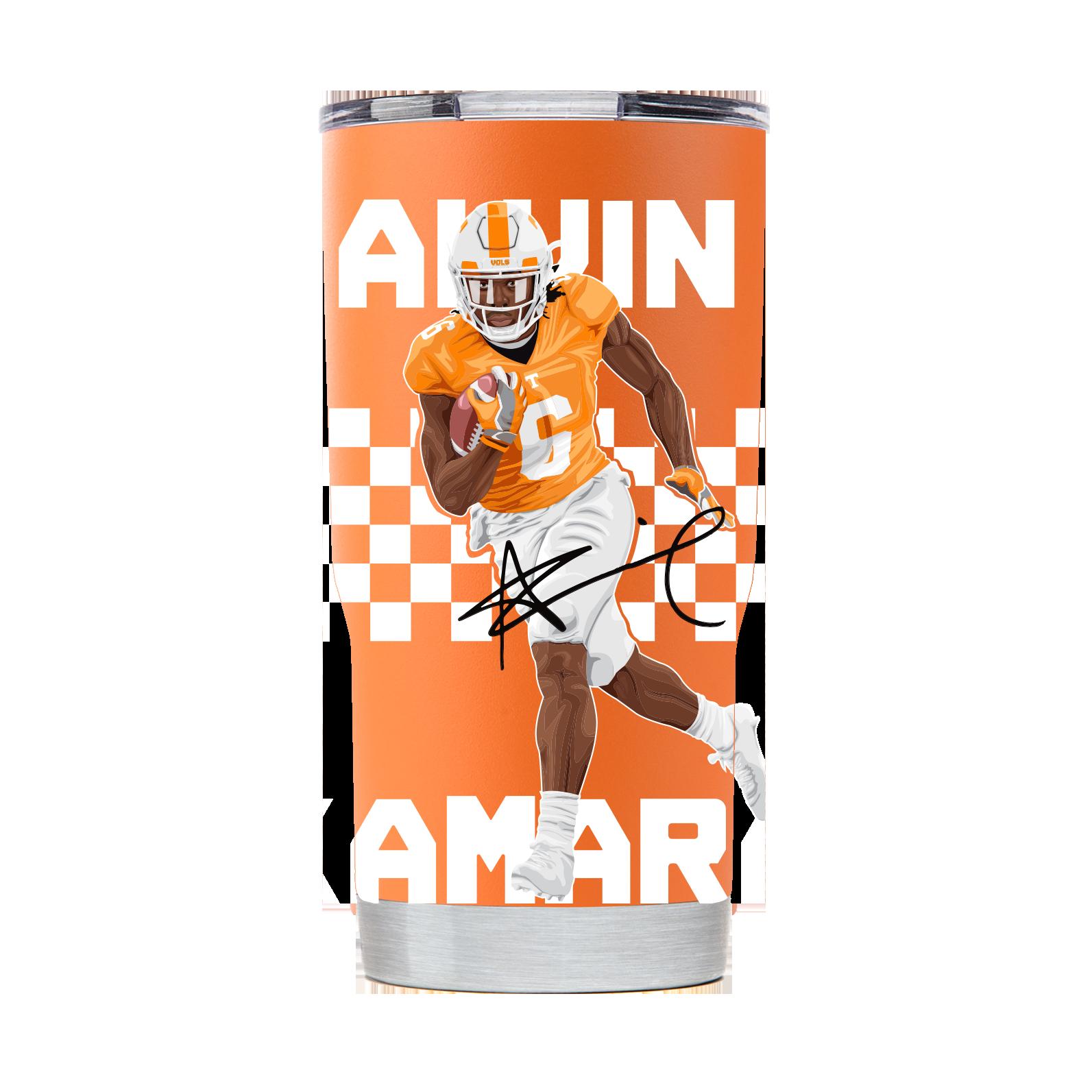 New Orleans Saints Alvin Kamara Orange Tumbler - New Orleans Saints Alvin Kamara Orange Tumbler - Perfect Gift for Fans