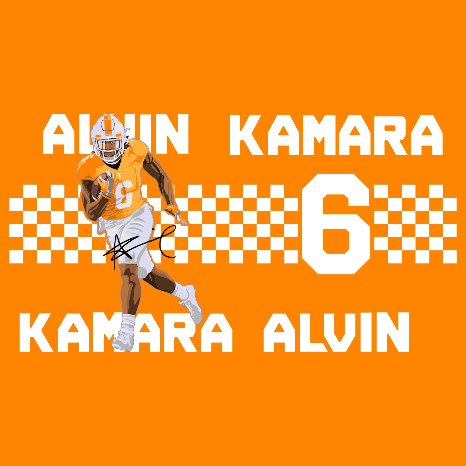 New Orleans Saints Alvin Kamara Orange Tumbler - New Orleans Saints Alvin Kamara Orange Tumbler - Perfect Gift for Fans