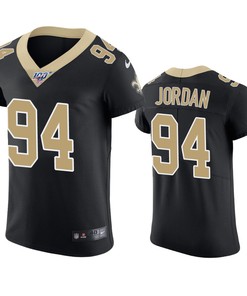 New Orleans Saints Cameron Jordan Black 100th Season Vapor Elite Jersey