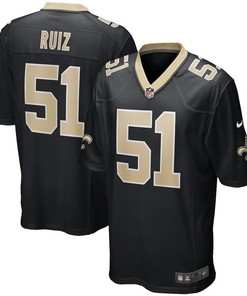 New Orleans Saints Cesar Ruiz Black 2020 Nfl Draft First Round Pick Game Jersey