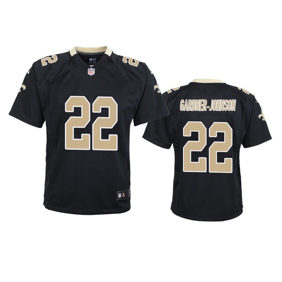 New Orleans Saints Chauncey Gardner-johnson 2019 Nfl Draft Black Game Youth Jersey