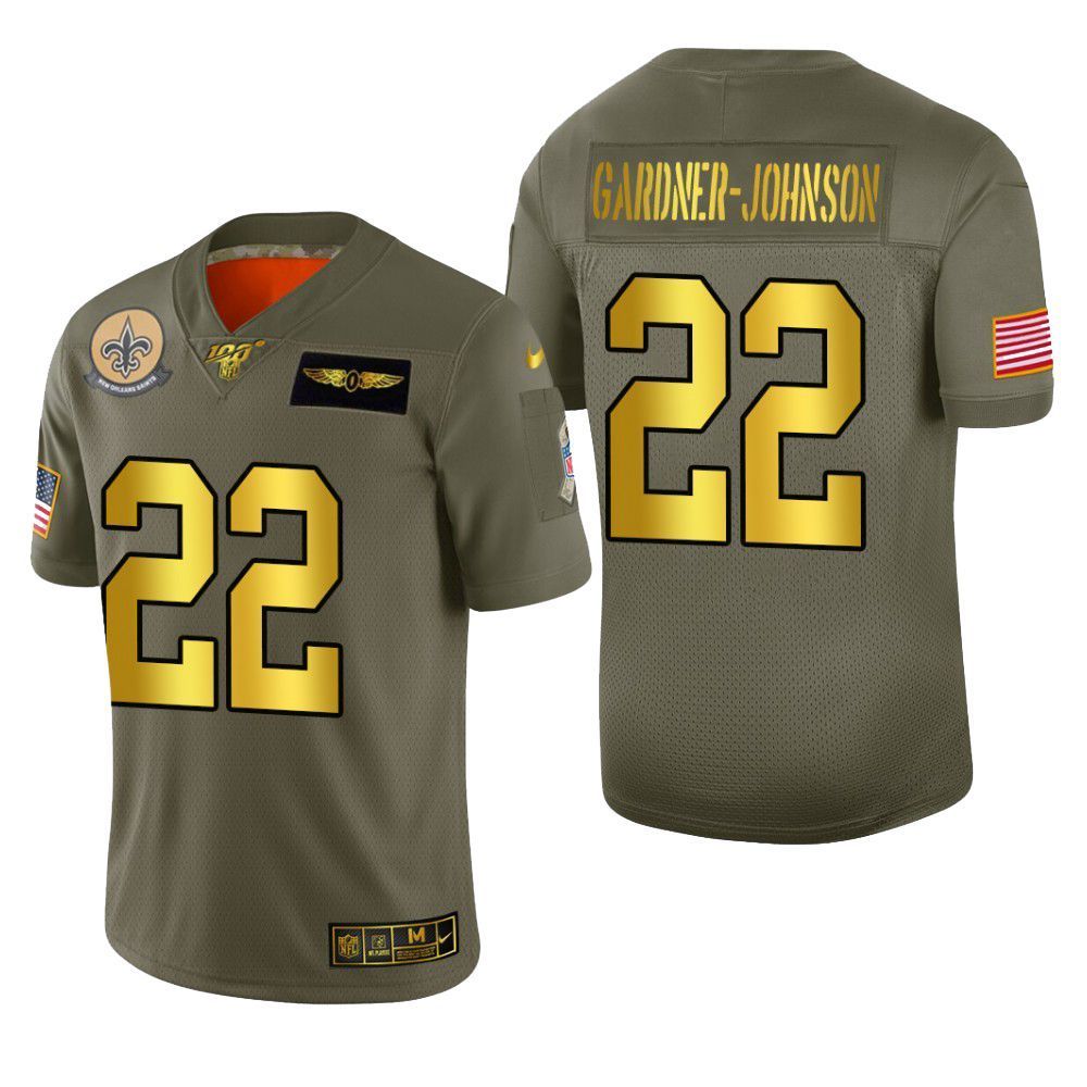New Orleans Saints Chauncey Gardner-johnson 2019 Salute To Service Nfl 100 Mens Jersey Metallic