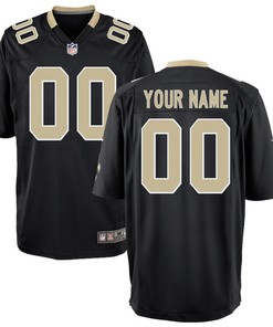 New Orleans Saints Custom Game Jersey Black Custom Jerseys Nfl
