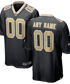 New Orleans Saints Custom Game Jersey Black Custom Jerseys Nfl