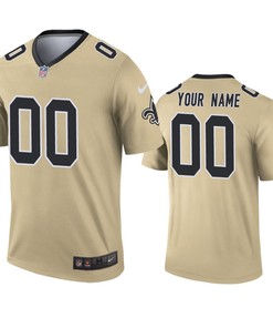 New Orleans Saints Custom Gold Inverted Legend Jersey