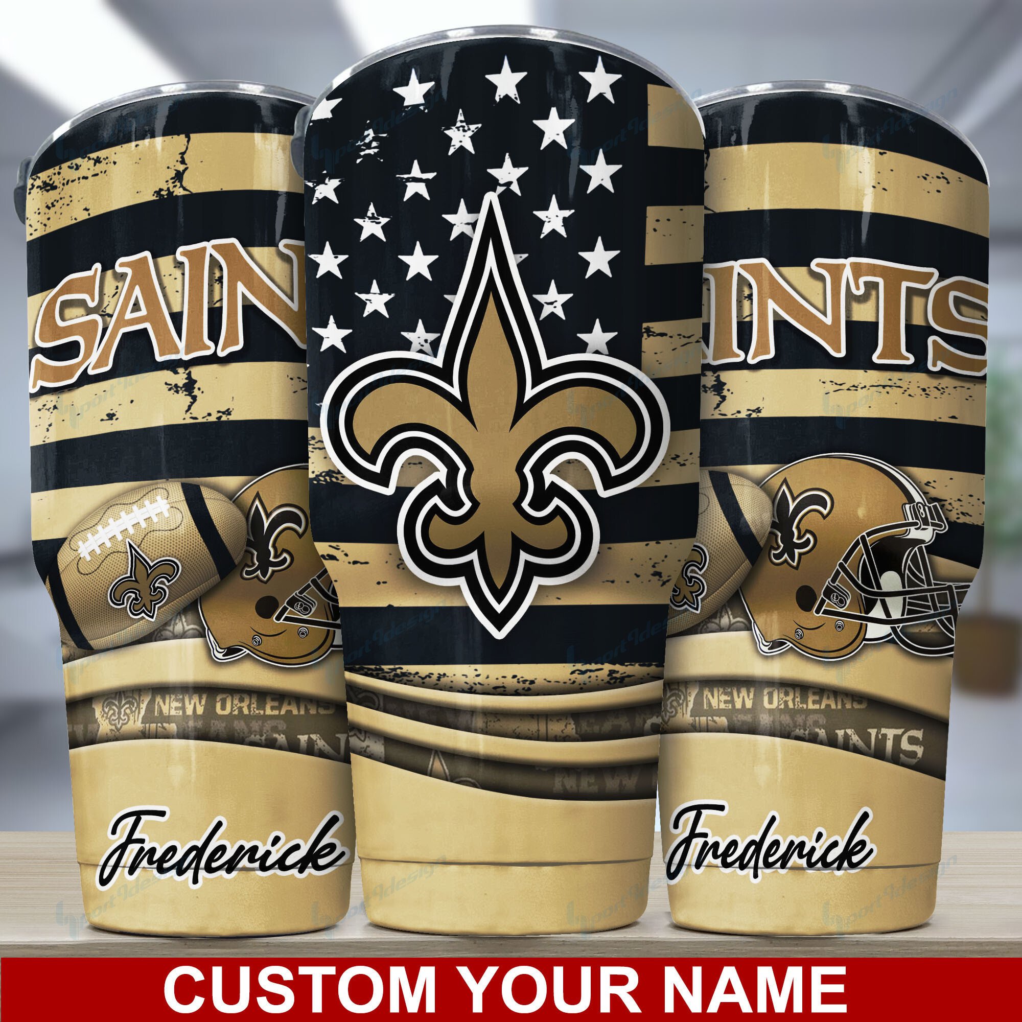 New Orleans Saints Custom Name Limited Edition Tumbler - Personalize Your Drinkware