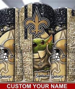 New Orleans Saints Custom Name Tumbler Fan Gift