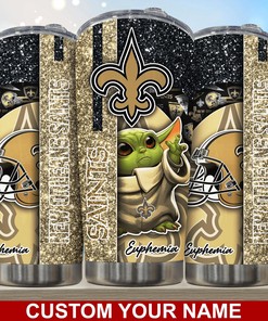 New Orleans Saints Custom Name Tumbler Fan Gift