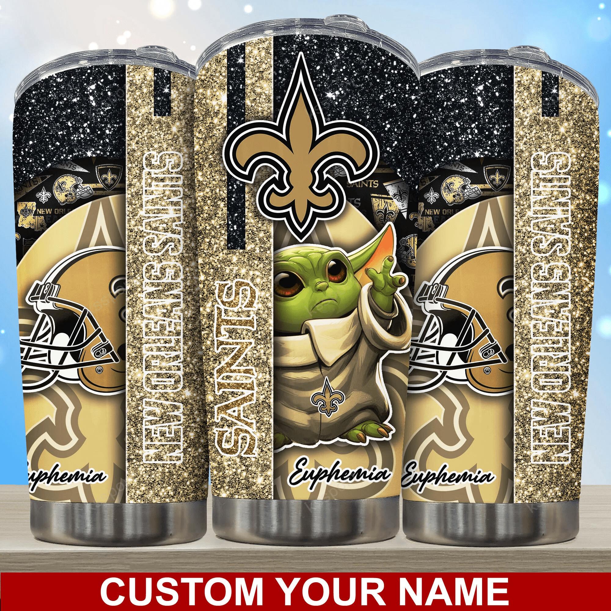 New Orleans Saints Custom Name Tumbler Fan Gift