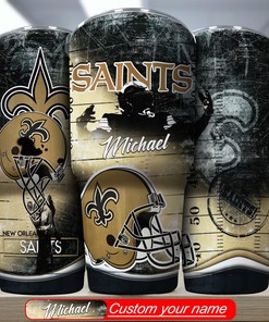 New Orleans Saints Custom Name Tumbler - Personalize Your Drinkware