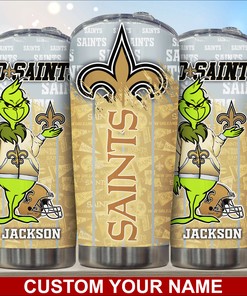New Orleans Saints Custom Name Tumbler - Personalized Team Tumbler