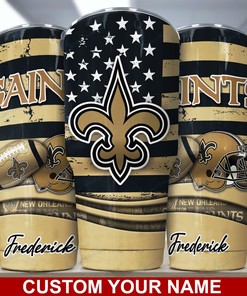 New Orleans Saints Custom Name Tumbler for Fans