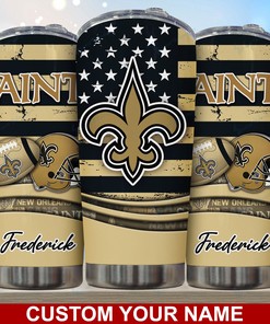 New Orleans Saints Custom Name Tumbler for Fans