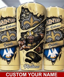 New Orleans Saints Custom Name Tumbler for NFL Fans