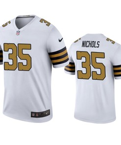 New Orleans Saints Deatrick Nichols White Color Rush Legend Jersey - Mens