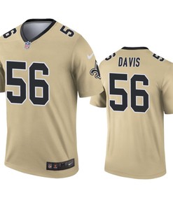 New Orleans Saints Demario Davis Gold Inverted Legend Jersey