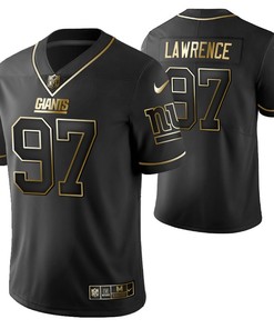 New Orleans Saints Dexter Lawrence 97 2021 Nfl Golden Brandedition Black Jersey Gift For Saints Fans