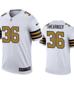 New Orleans Saints D.j. Swearinger White Color Rush Legend Jersey