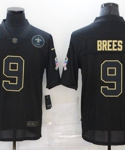 New Orleans Saints Drew Brees #9 Nfl 2020 Black Jersey