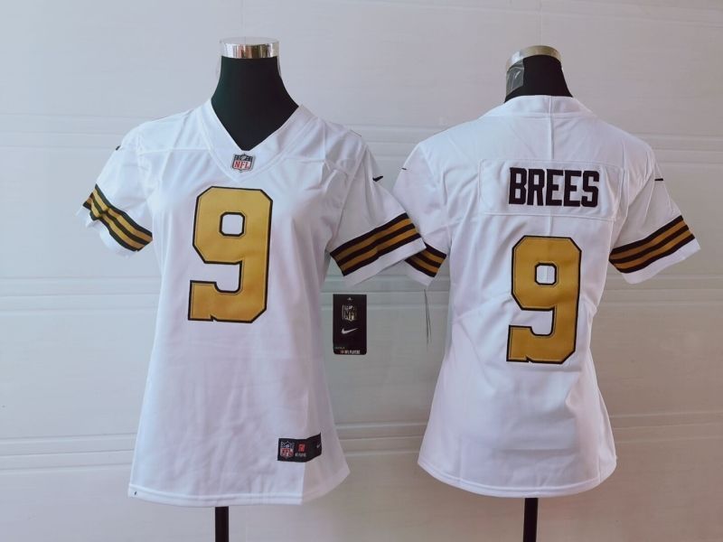 New Orleans Saints Drew Brees #9 Nfl 2020 White Womens Jersey