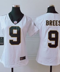 New Orleans Saints Drew Brees #9 Nfl 2020 White Womens Jersey