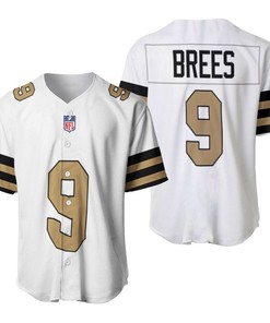 New Orleans Saints Drew Brees #9 Nfl American Football Team Logo Color Rush Custom 3d Designed Allover Gift For Saints Fans Baseball Jersey