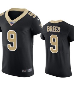 New Orleans Saints Drew Brees Black 100th Season Vapor Elite Jersey