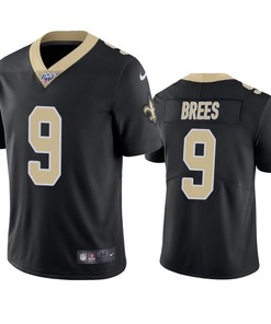 New Orleans Saints Drew Brees Black 100th Season Vapor Limited Jersey