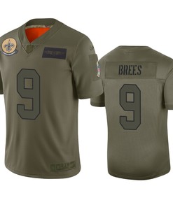New Orleans Saints Drew Brees Camo 2019 Salute To Service Limited Jersey