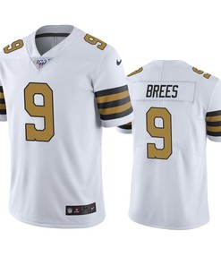 New Orleans Saints Drew Brees White 100th Season Color Rush Jersey