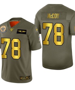 New Orleans Saints Erik Mccoy 2019 Salute To Service Nfl 100 Mens Jersey Metallic