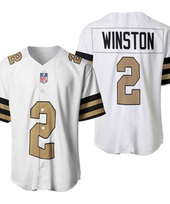 New Orleans Saints Jameis Winston #2 Nfl American Football Team Logo Color Rush Custom 3d Designed Allover Gift For Saints Fans Baseball Jersey